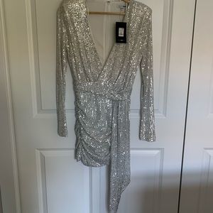 Fashion Nova Center Stage Sequin Mini Dress Size S